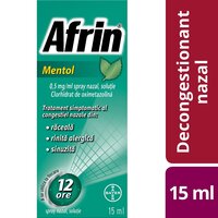 Afrin Mentol spray nazal, soluție, 0,5 mg/ml, 15 ml, Bayer